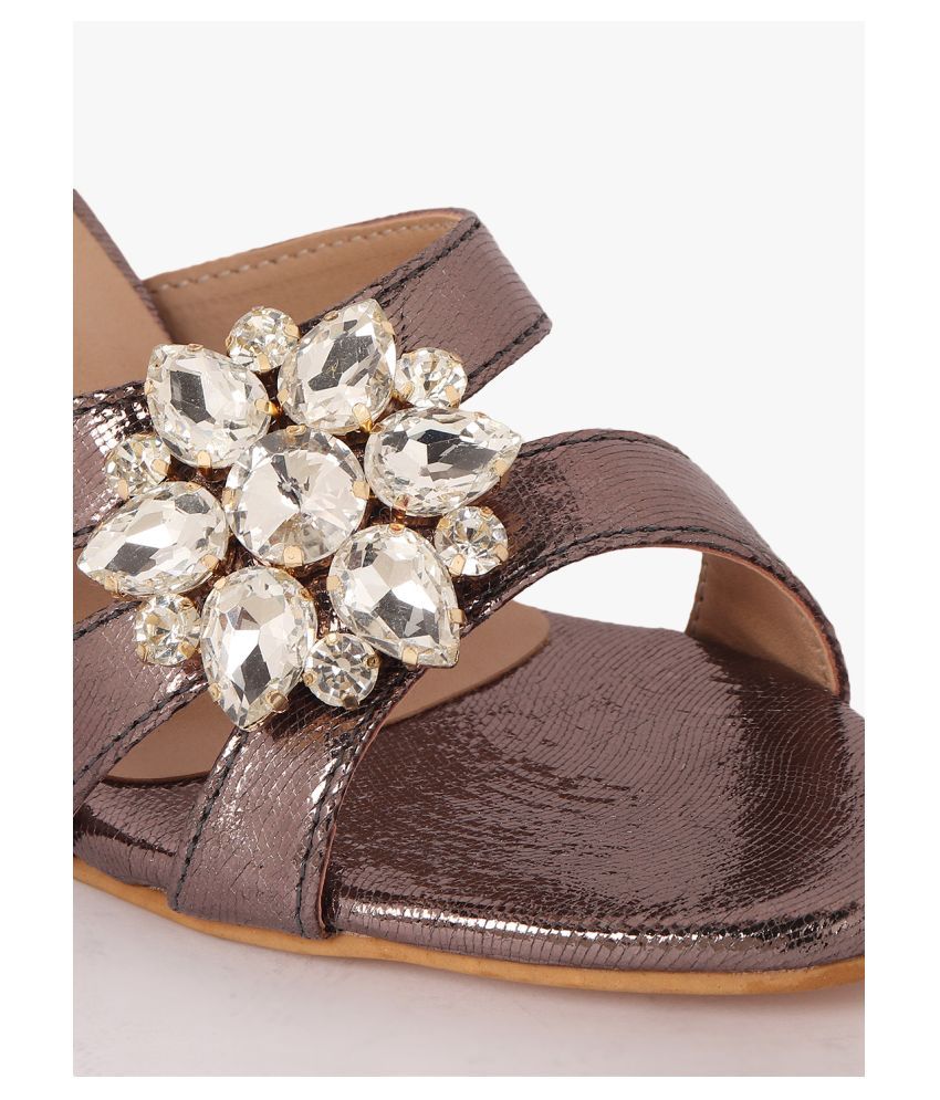 pewter block heel evening shoes