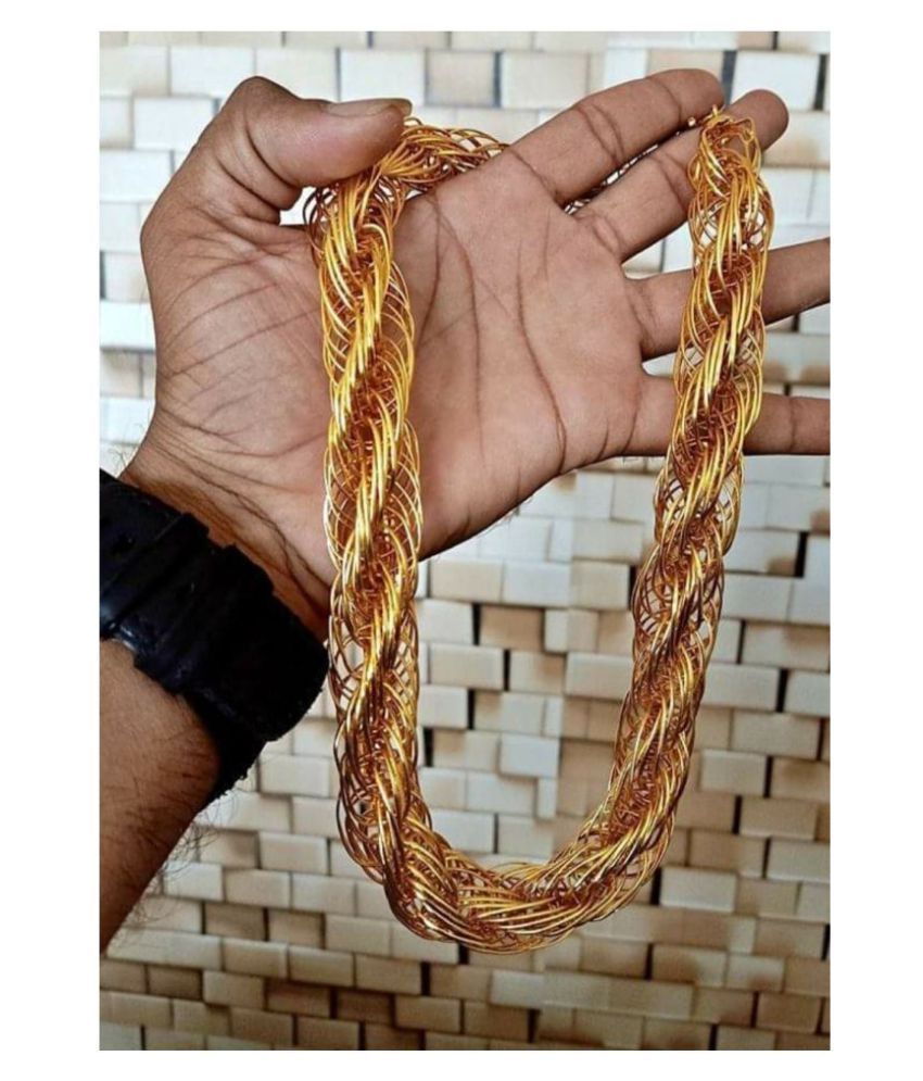 gold plated chins for men, broad big 