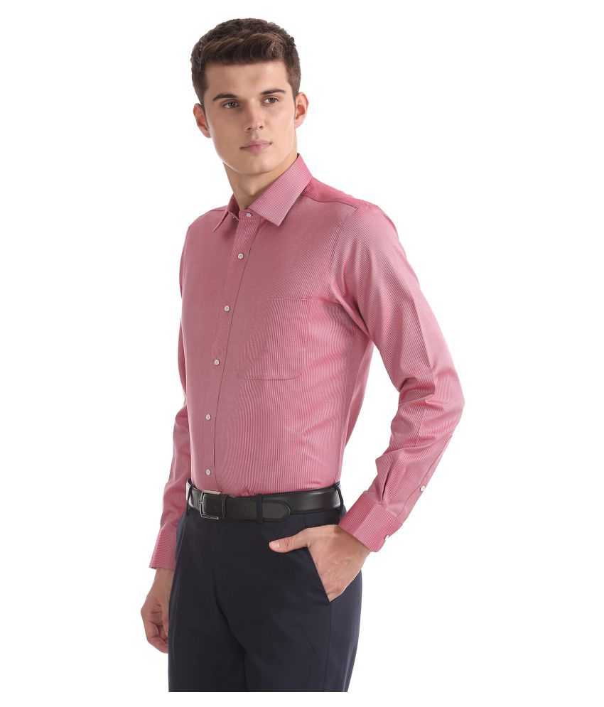 Arrow Cotton Blend Red Solids Formal Shirt - Buy Arrow Cotton Blend Red ...