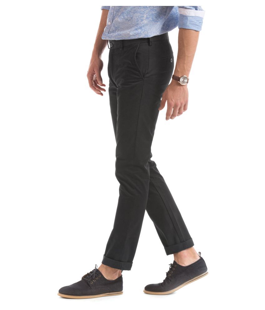 black slim fit trousers womens