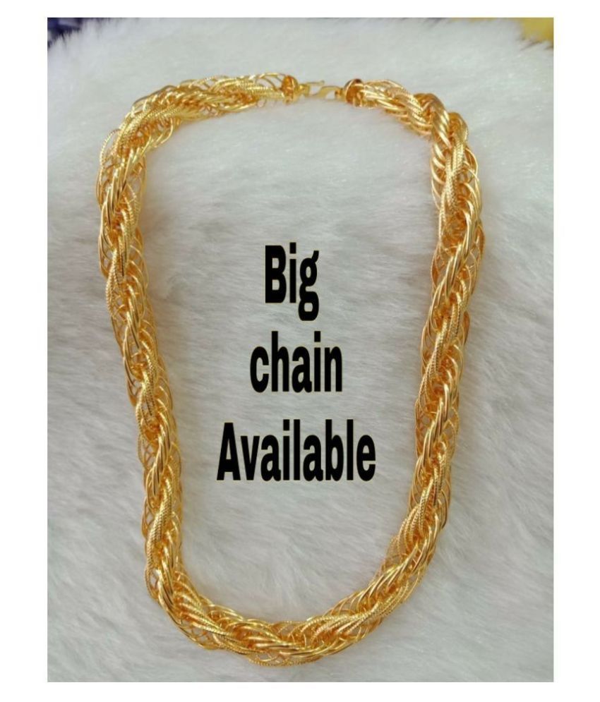 Party Braas Gold Plated Chain For men 