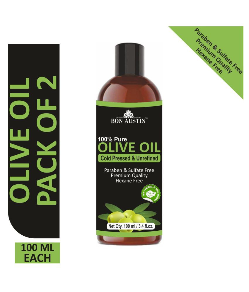     			Bon Austin  Premium Olive oil  - Cold Pressed & Unrefined Combo pack of 2 bottles of 100 ml(200 ml)