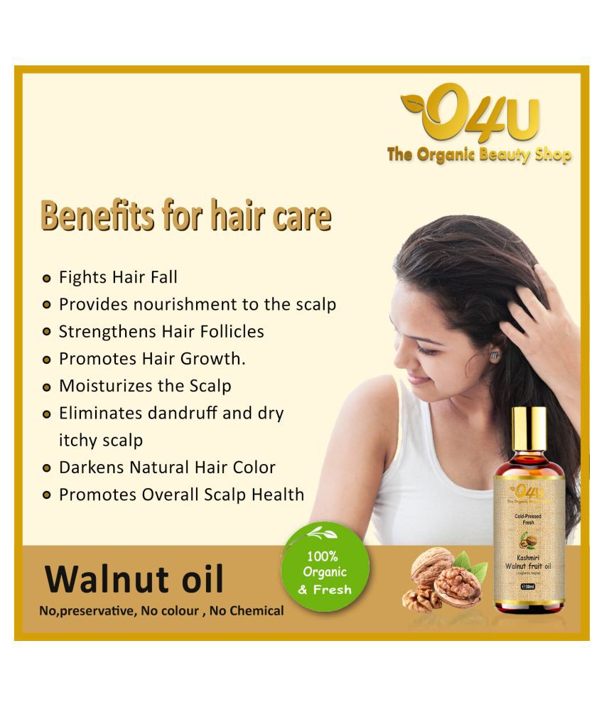 O4U Organic Cold pressed Walnut oil for hair & Skin moisturizer 30 mL: Buy  O4U Organic Cold pressed Walnut oil for hair & Skin moisturizer 30 mL at  Best Prices in India - Snapdeal