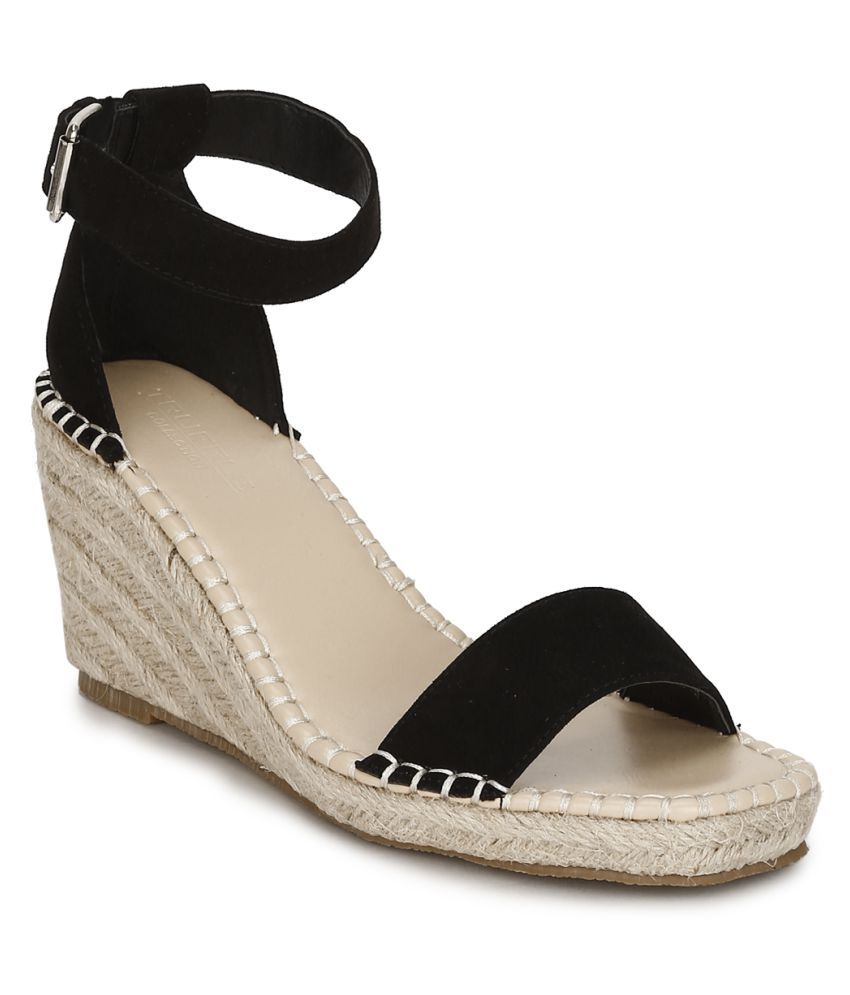 Truffle Collection Black Wedges Heels Price in India Buy Truffle