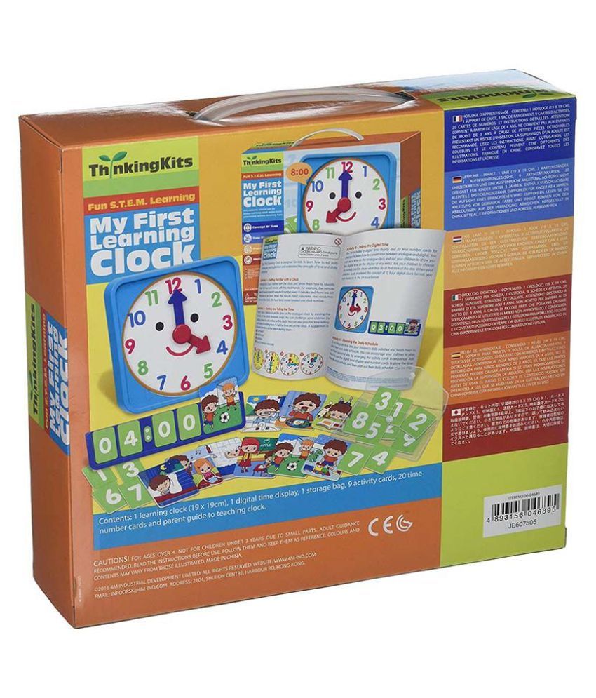 4M Great Gizmos Tell Time Learning Clock Thinking Kit - Buy 4M Great ...