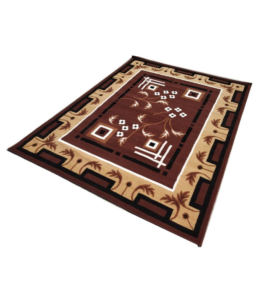 ASAD EMPORIUM RUGS Brown Polypropylene Carpet Floral 5x7 Ft Buy ASAD