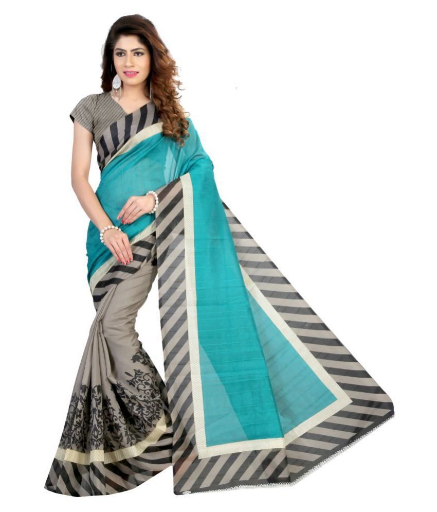     			SVB SAREES Black Art Silk Saree