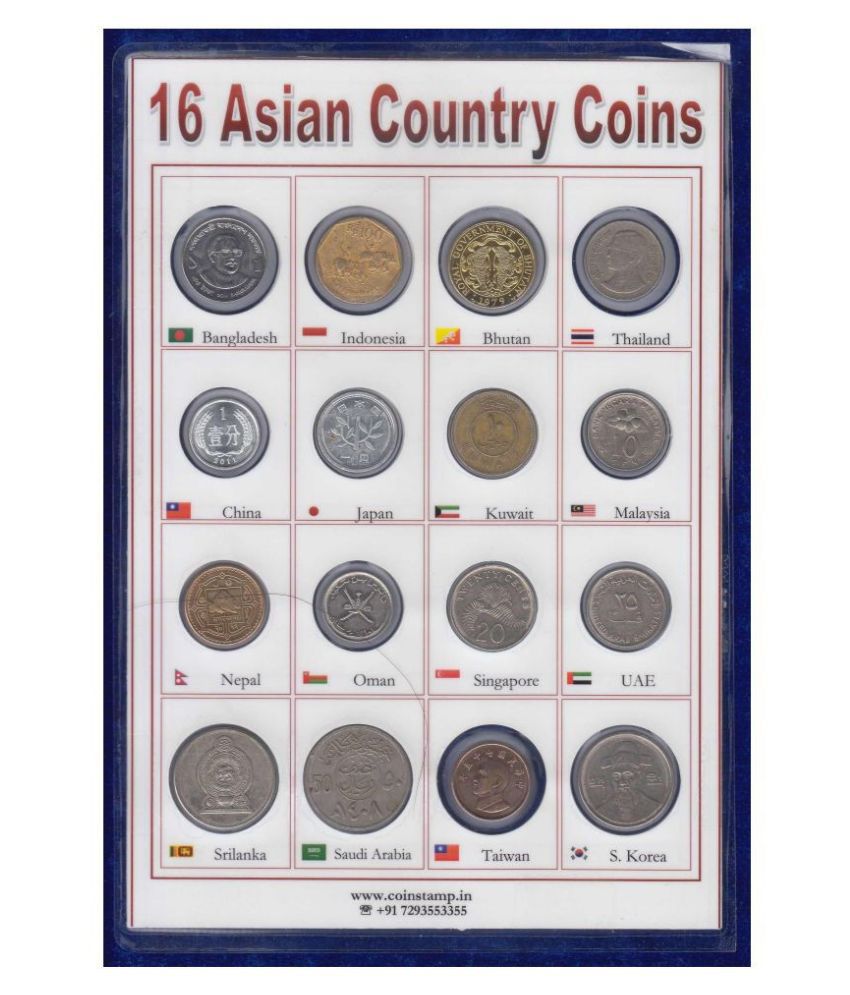 Asia Coins 16 Different Countries