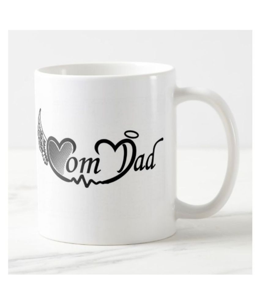 Getexciting Mom Dad Couple Mug Ceramic Coffee Mug 1 Pcs 325 mL Buy