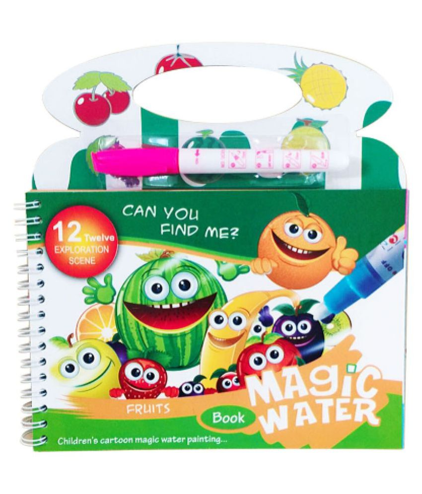 Download Reusable Magic Water Coloring Book with pen - Fruits: Buy Online at Best Price in India - Snapdeal