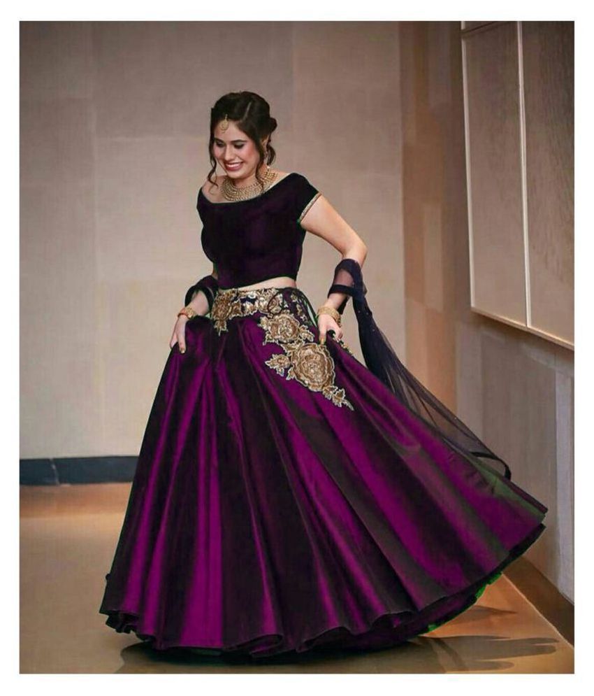 purple ghagra choli