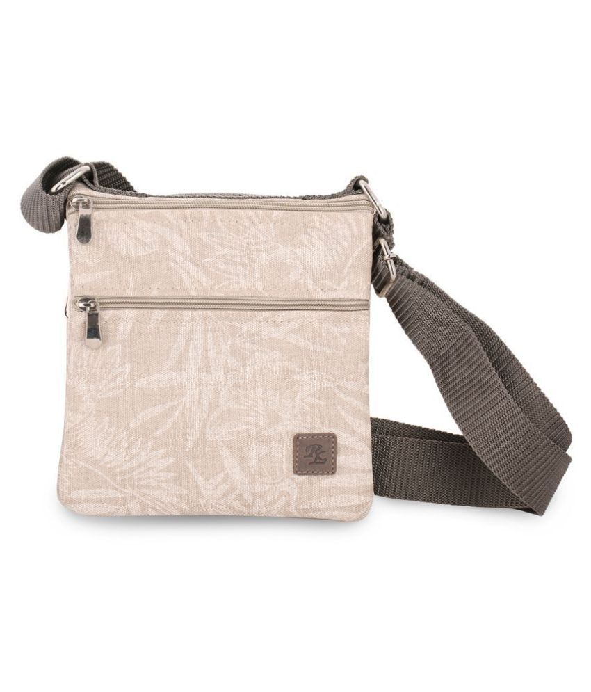 WalletsNBags Beige Canvas Casual Messenger Bag Buy WalletsNBags Beige