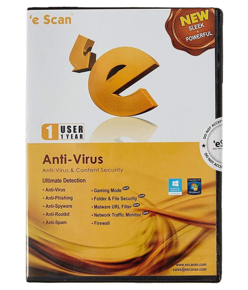eScan Antivirus Latest Version ( 3 PC / 1 Year ) - Activation Code