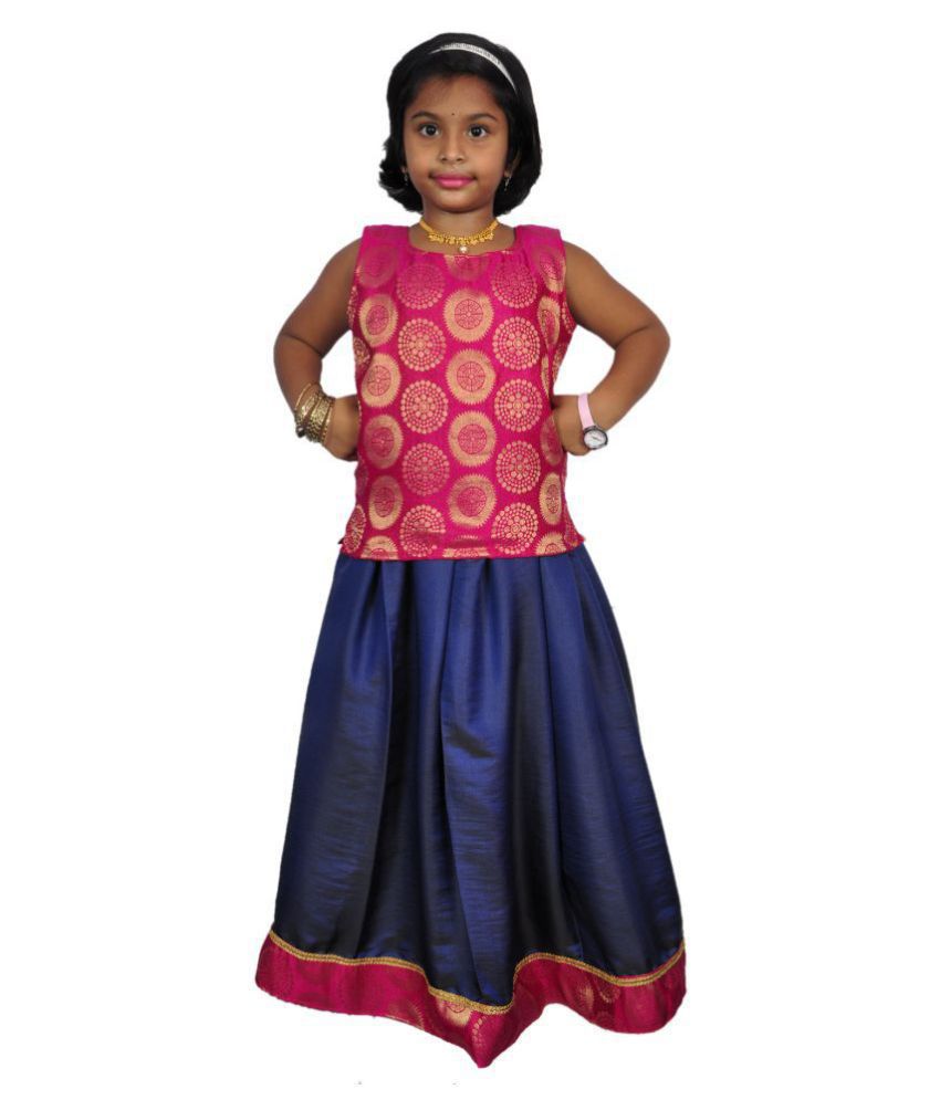 NIHA Girls Traditional Kids Lehenga Choli Pavadai Ghagra (LC42Ash-2 ...