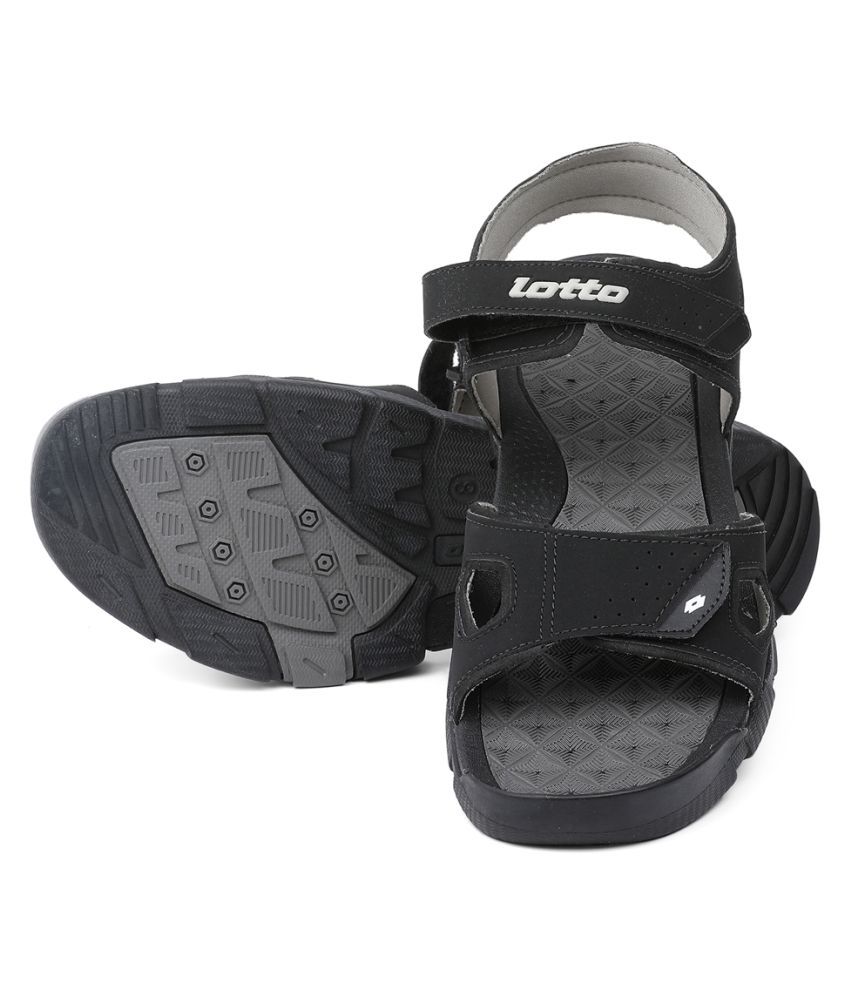 lotto black sandals