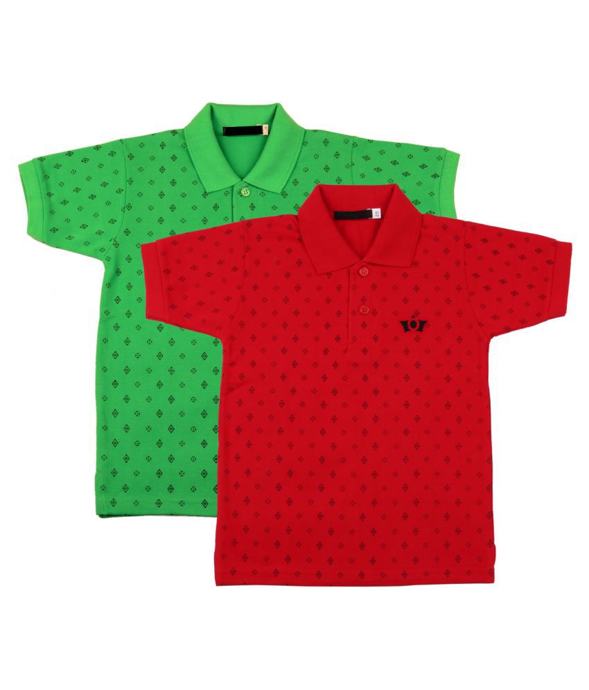     			NEUVIN - Multicolor Cotton Boy's Polo T-Shirt ( Pack of 2 )