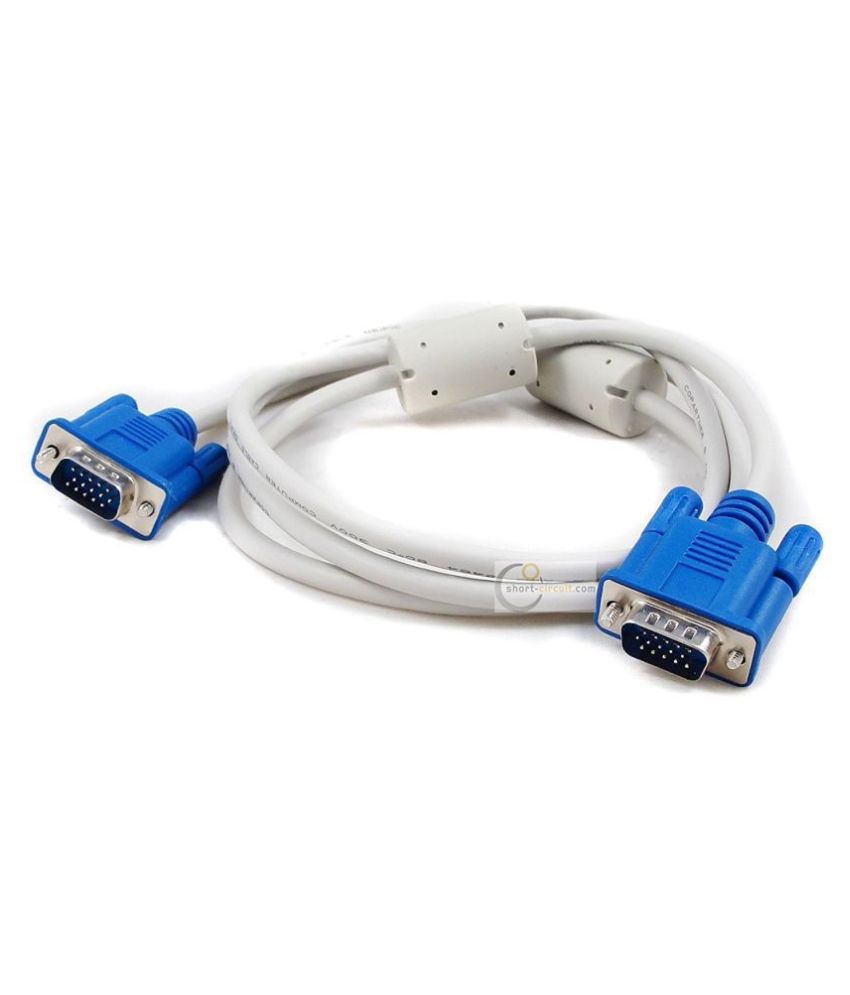     			Upix 1.5m VGA Cable- Supports PC, Monitor, LCD/LED, Projector - White