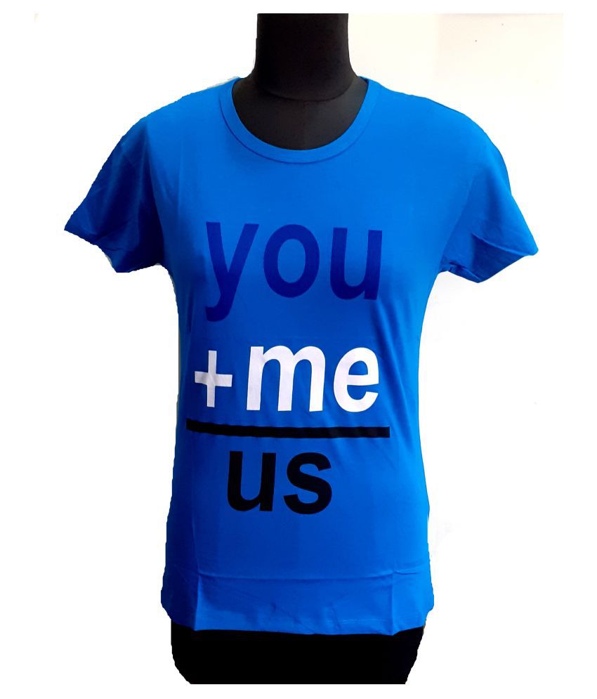     			Whyme Fashion Cotton Blue T-Shirts