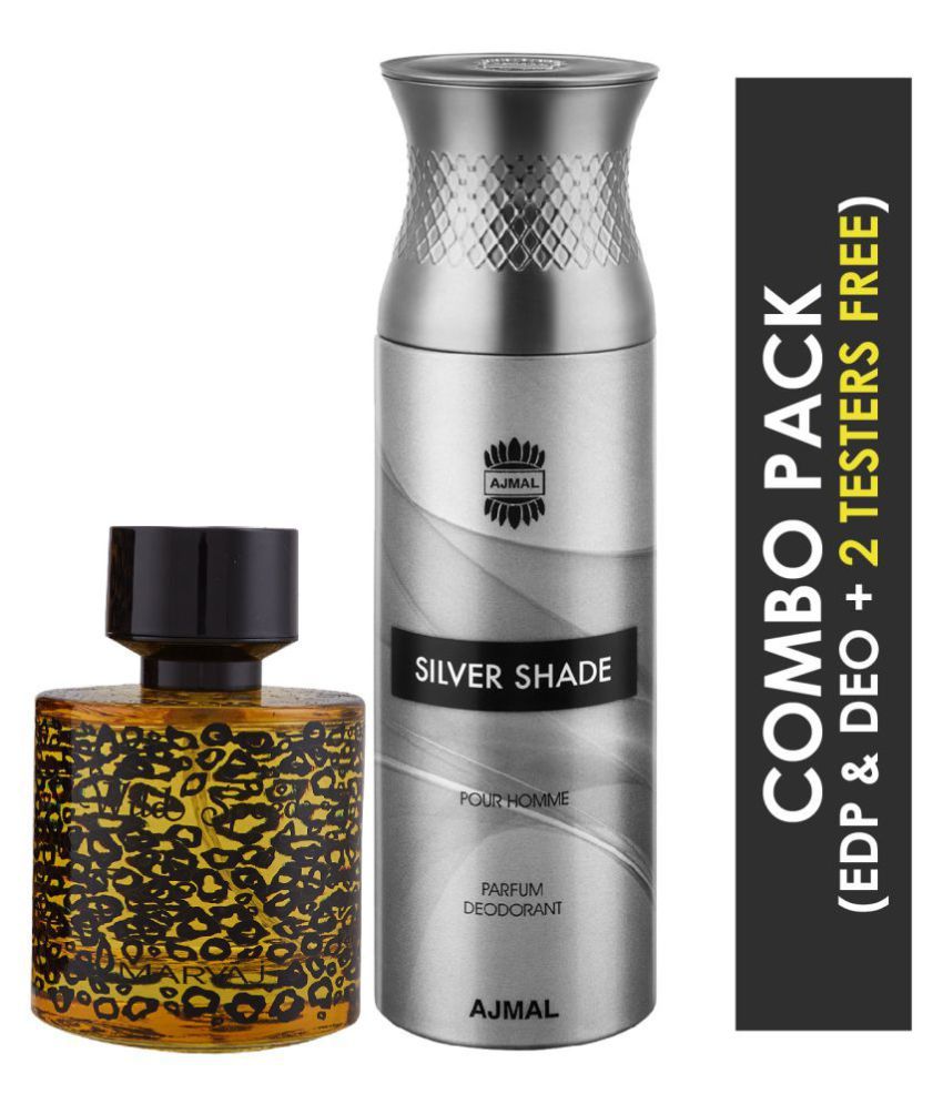 AJMAL Perfume + Deo Body Spray Combo (WILDSPEED + SILVERSHADE + 2 Free