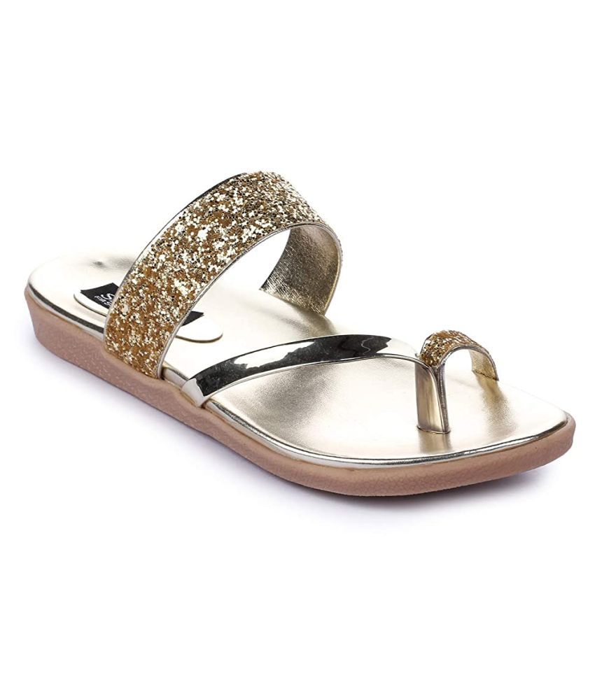 gold flat shoes wide fit