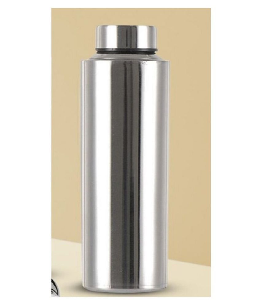 AKG Stainless Steel Fridge Bottle/ Silver 1000 mL Steel Water Bottle set of 1