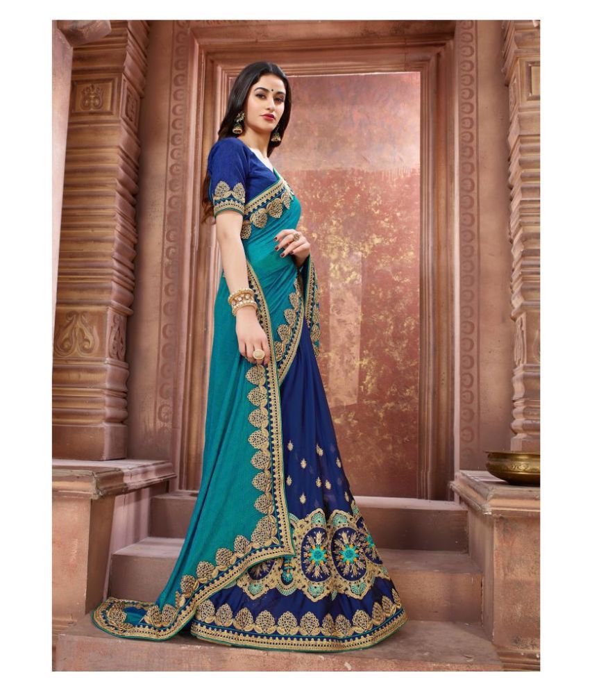 Manohari Designer Blue Art Silk Saree 