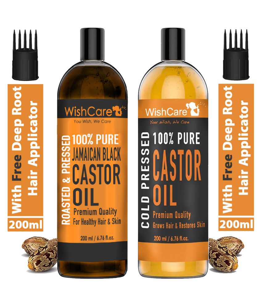     			WishCare - Castor Oil Essential Oil 400 mL (Pack of 2)