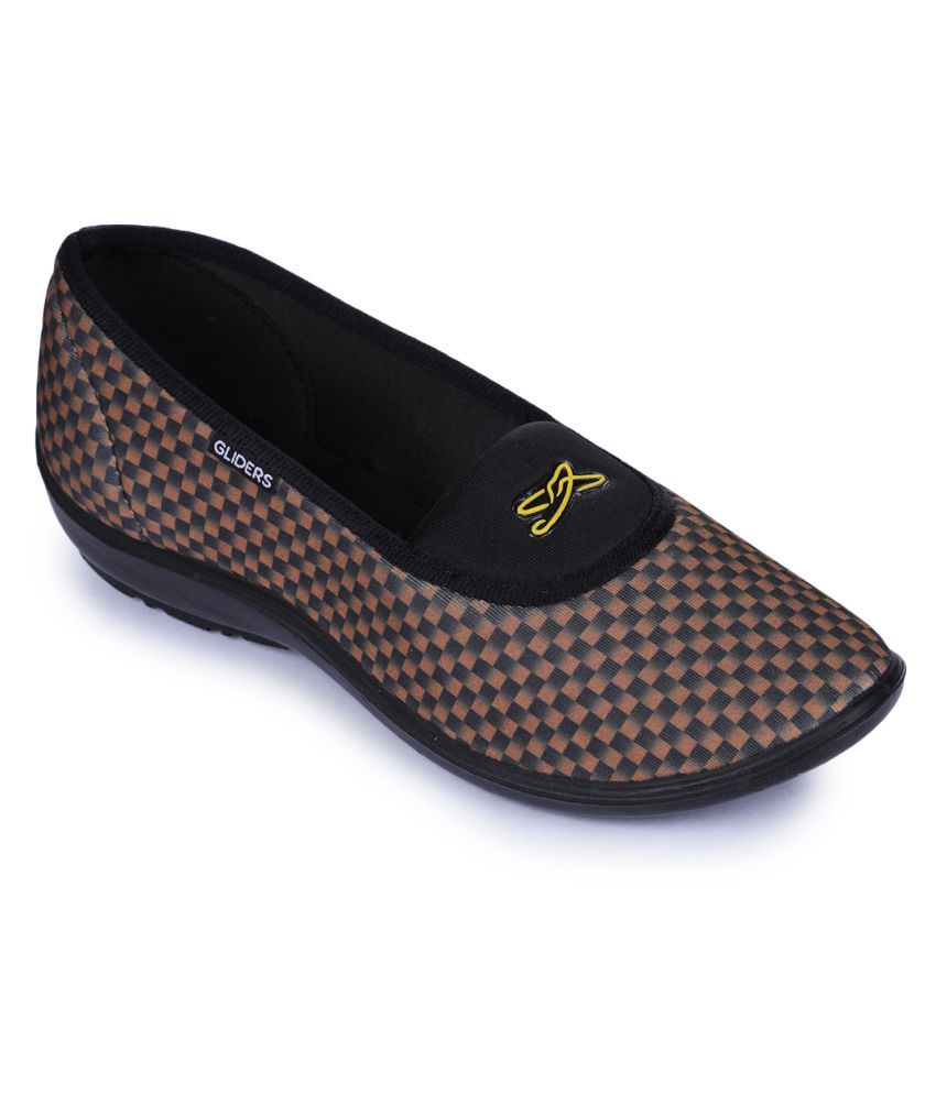     			Gliders By Liberty Gold Ballerinas