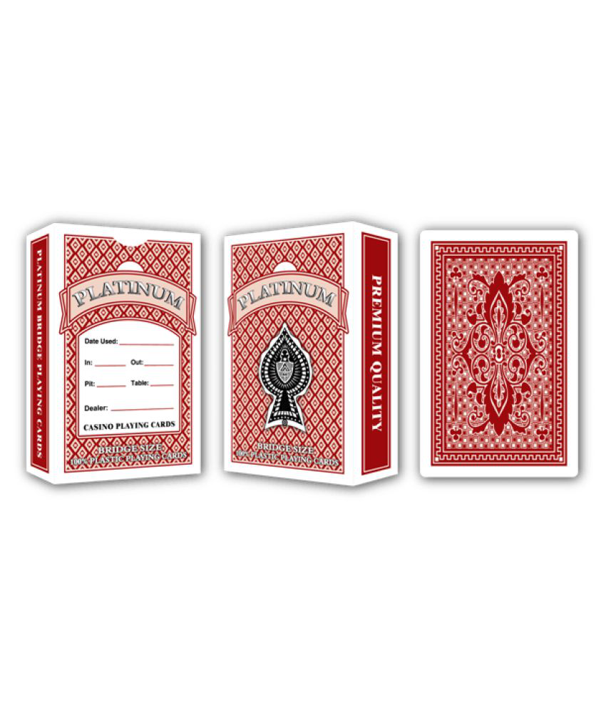2 Decks of Platinum Plastic Playing Cards Washable Poker size