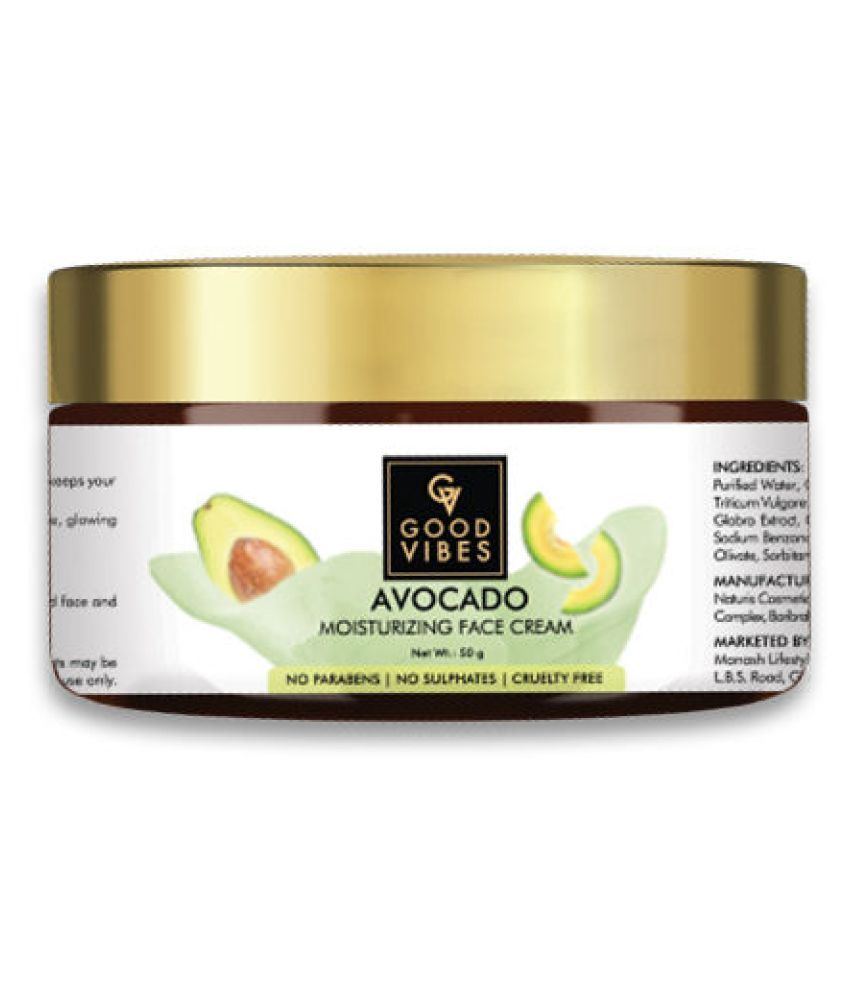 Good Vibes Moisturizing Face Cream - Avocado (50 g): Buy Good Vibes ...