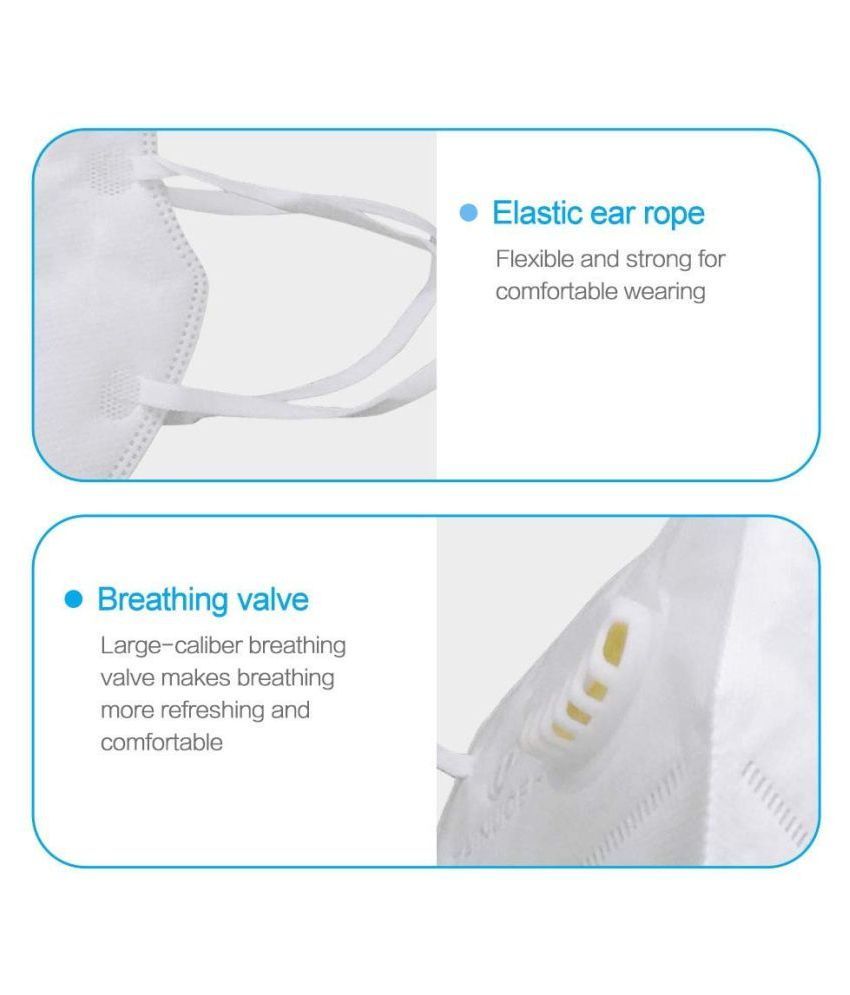 Lipzie Washable LN95 Mask attached white filter Dust Mask Air Filter ...