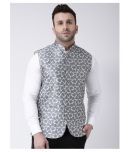 Hangup Grey Polyester Blend Nehru Jacket