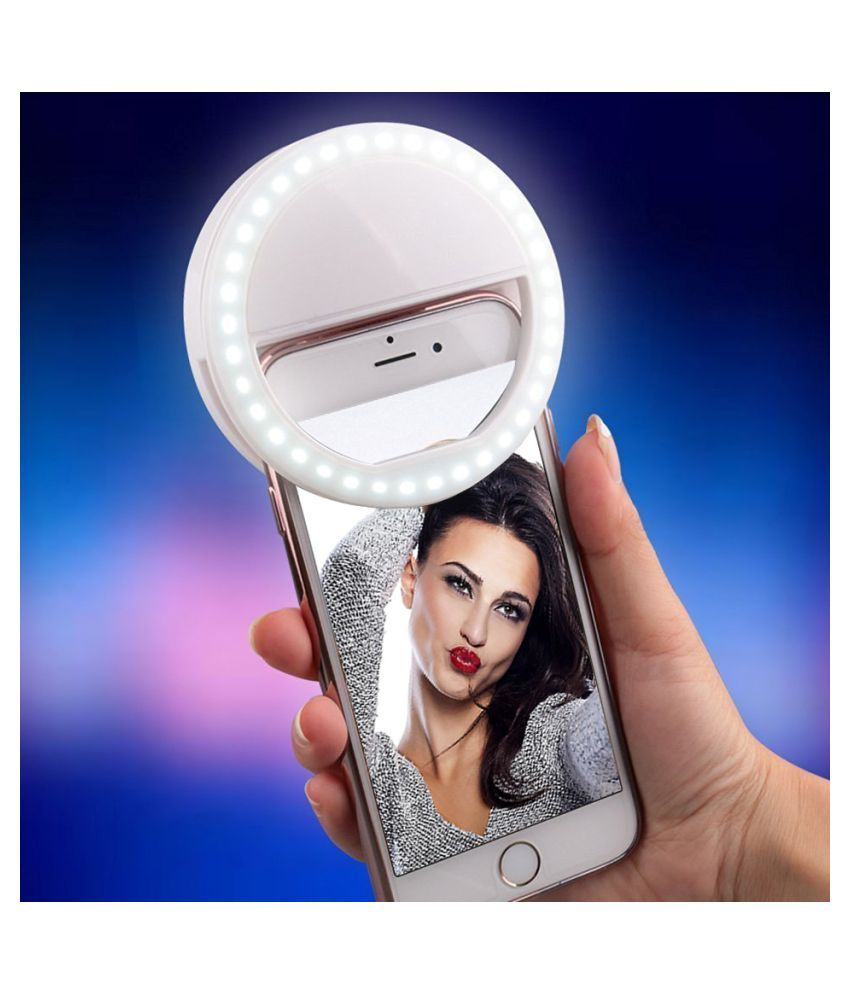 GSN Multicolor NA Selfie Flash Light 10 cm Selfie Sticks