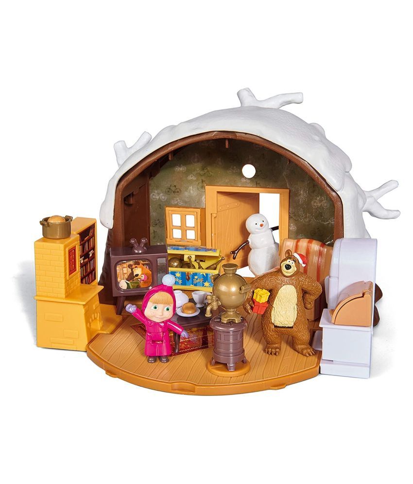 Masha and the Bear By Fratelli Simba Bear's Winter House Action Figures