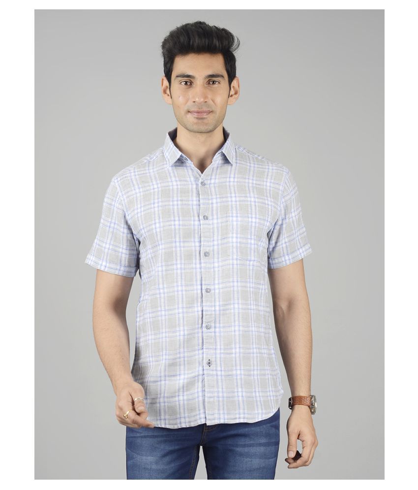 GreenFibre Linen Grey Shirt Buy GreenFibre Linen Grey Shirt Online at