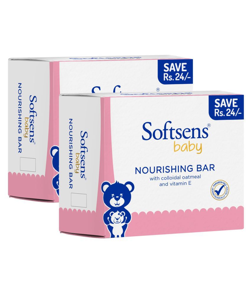     			Softsens Baby Nourishing Soap Bar (100g x 3) (Pack of 2) Enriched with Colloidal Oatmeal