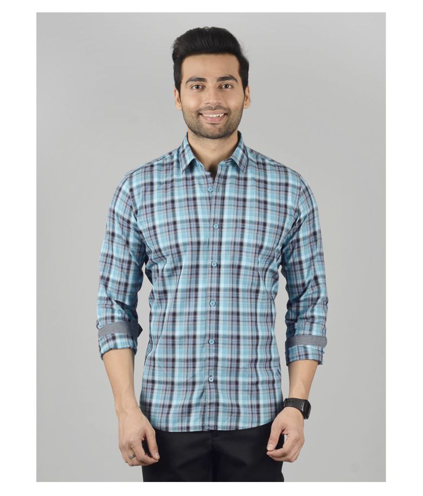 JB Sport 100 Percent Cotton Blue Shirt Buy JB Sport 100 Percent