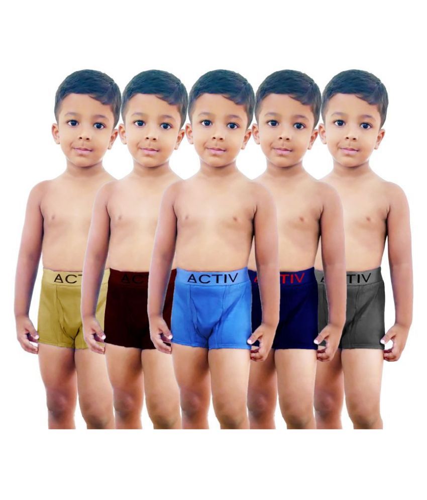 HAP Boys Trunks Pack of Five Innerwear /boxer /Drawer /outer elastic