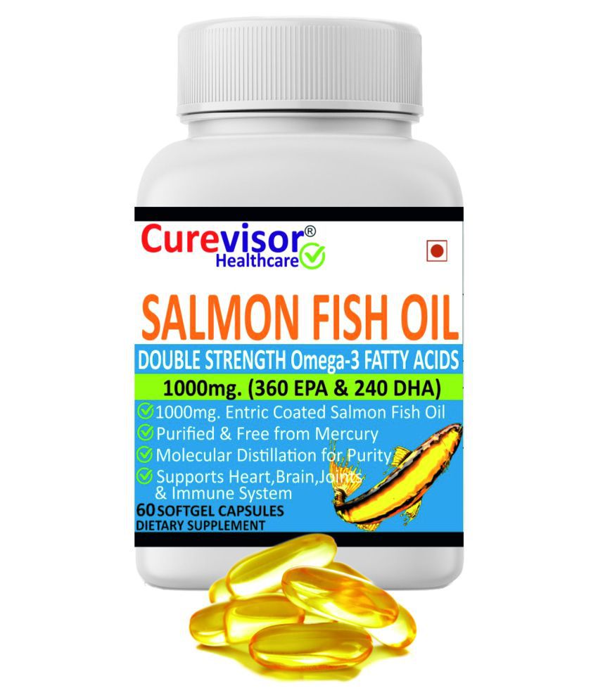 Curevisor Salmon Fish Oil Omega-3 1000mg (360 EPA & 240 DHA) Softgel 60 no.s