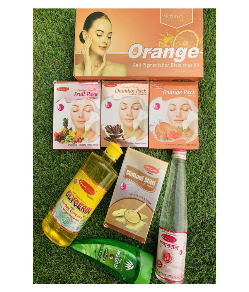Ganpati Herbal Facial kit Combo Facial Kit 1000g g Pack of 8 Buy Ganpati Herbal Facial kit