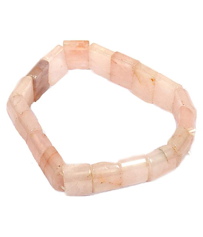     			100% Original Rose Quartz Faceted Flat Beads Cutting Bracelet 8mm (Pink) Rose Quartz Bracelet Square Shape Reiki Healing Crystal - Stone Chakra Bracelet for Unisex (Color : Pink)