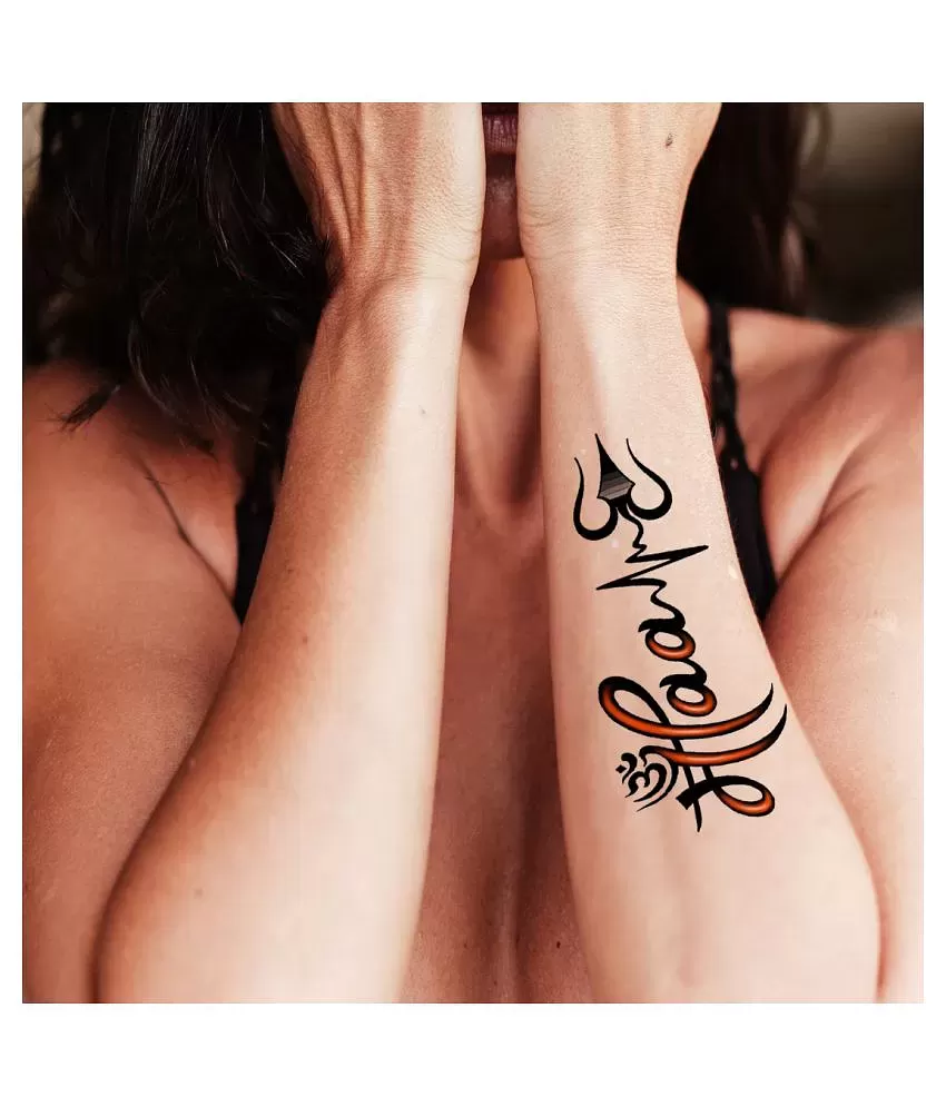 Maa with Trishul Combo Tattoo Men and Women Waterproof Temporary Body Tattoo  : Amazon.in: Beauty