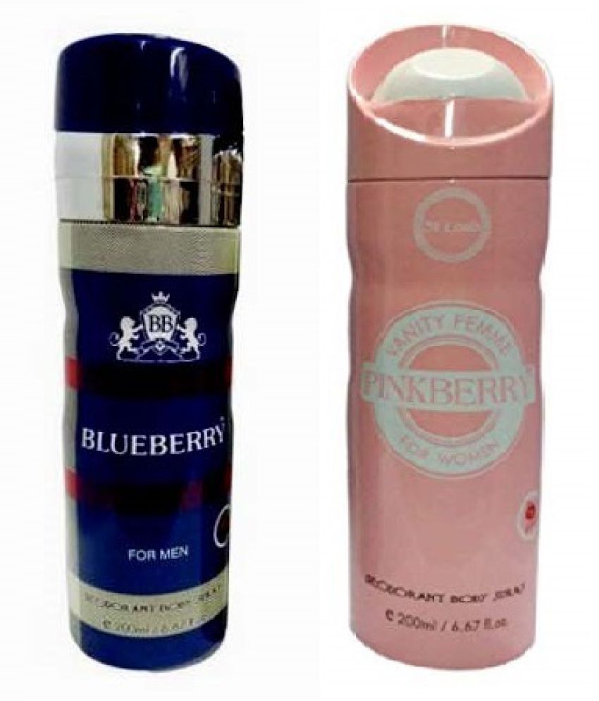     			St. Louis BLUE BERRY & Pinkberry Body Spray - For Men & Women (200 ml each) ,pack of 2.