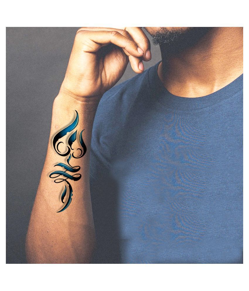 Tattoo uploaded by Gems Tattoo Studio  Lord shiva 3d tattoo Om namah  shivay with trishul and om  Tattoodo