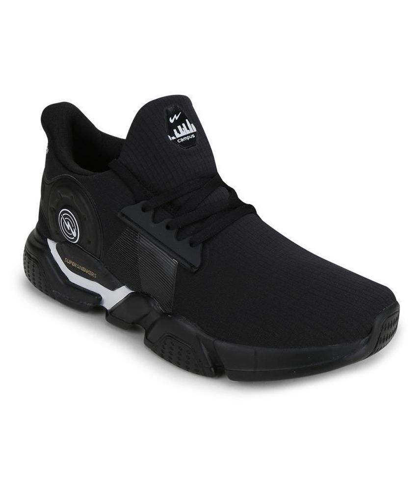 Campus ROOF Black Running Shoes - Buy 