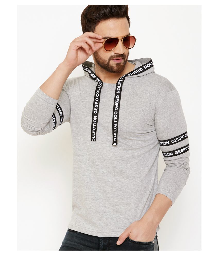 GESPO 100 Percent Cotton Grey Solids T-Shirt - Buy GESPO 100 Percent Cotton Grey Solids T-Shirt 