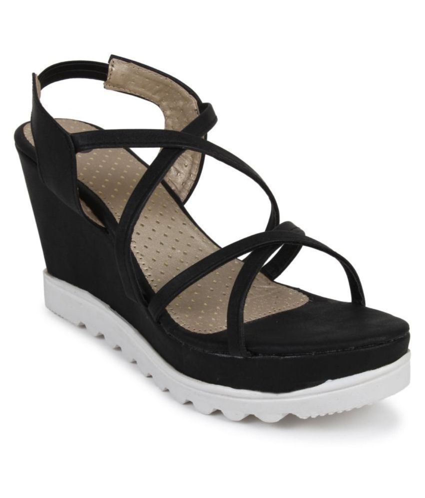 cheap black platforms