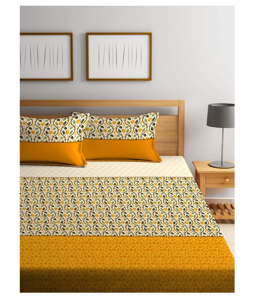 Stellar Bedsheet Cotton Double Bedsheet with 2 Pillow Covers Buy Stellar Bedsheet Cotton