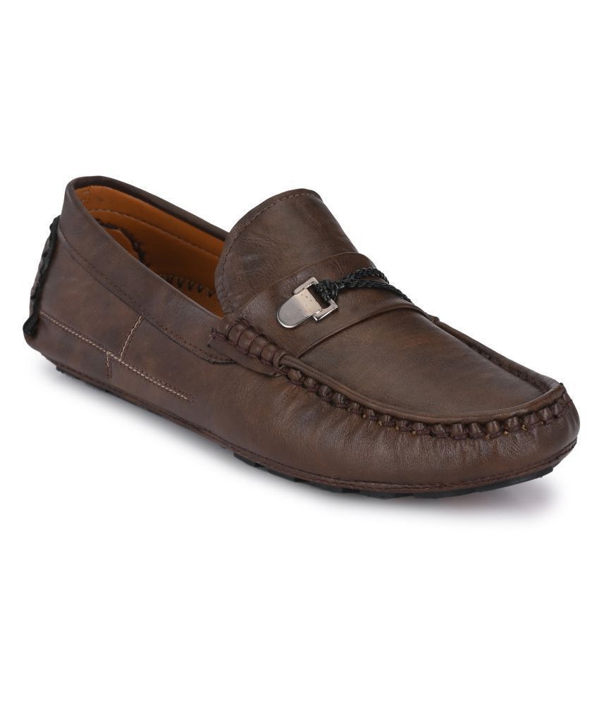 WALKSTYLE Brown Loafers - Buy WALKSTYLE Brown Loafers Online at Best ...