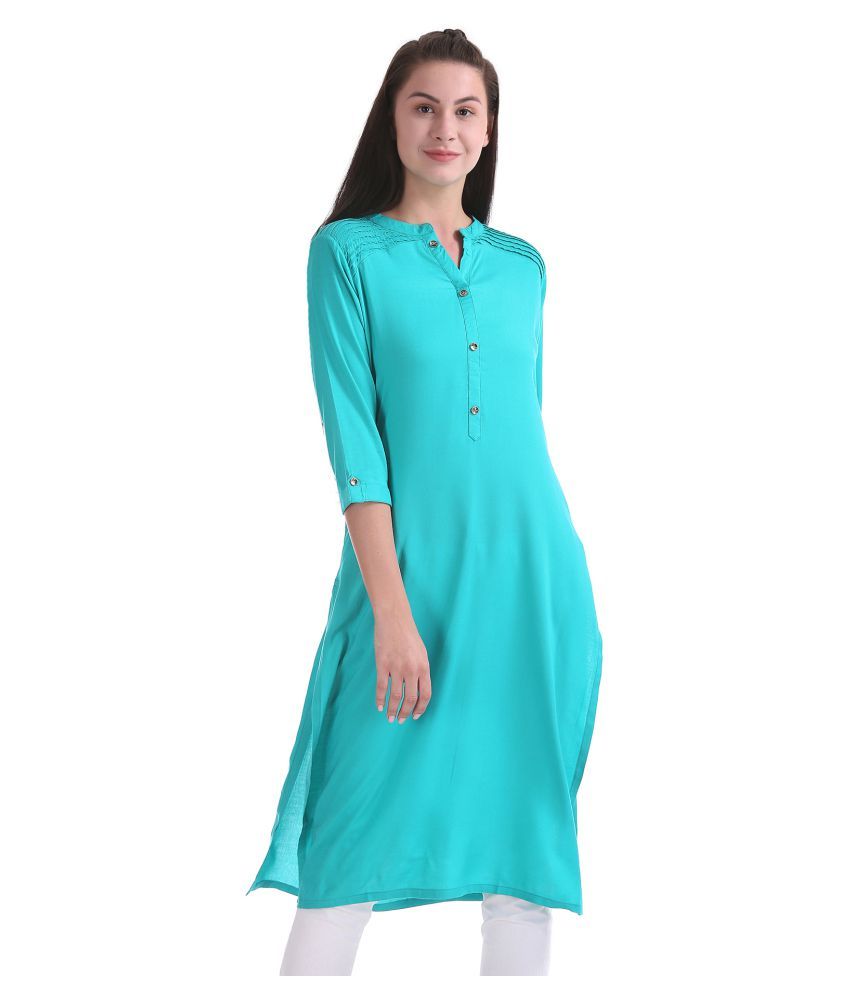 green rayon kurti